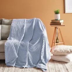 Karaca Ruby Stripe, Wellsoft TV-Decke, Blau Online
