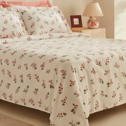 Karaca Silvie 100% Baumwolle Doppelbett-Tagesdecke Set, Rot Red Outlet