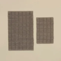 Karaca Simon Badvorleger-Set, 60 × 90 cm + 40 × 60 cm, Grau Online