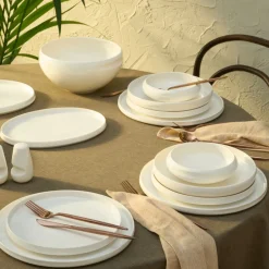 Karaca Streamline Sunset Geschirrset für 4 Personen, 21-teilig Weıß01 Best