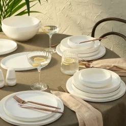 Karaca Streamline Sunset Geschirrset für 4 Personen, 21-teilig Weıß01 Best