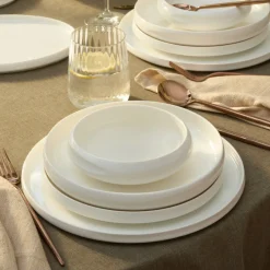 Karaca Streamline Sunset Geschirrset für 4 Personen, 21-teilig Weıß01 Best