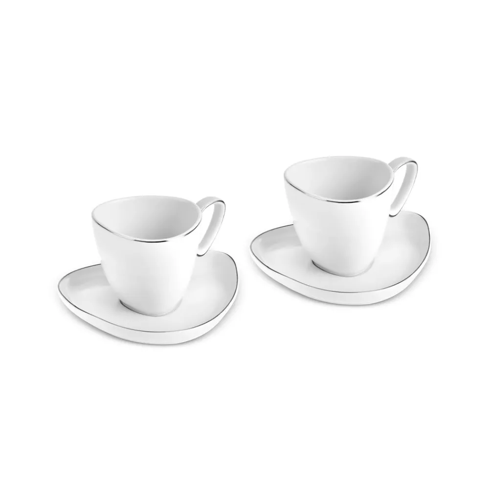 Karaca Streamline Tribe 2-teiliges Tassenset, Weiß-Gold Weıß Gold Outlet
