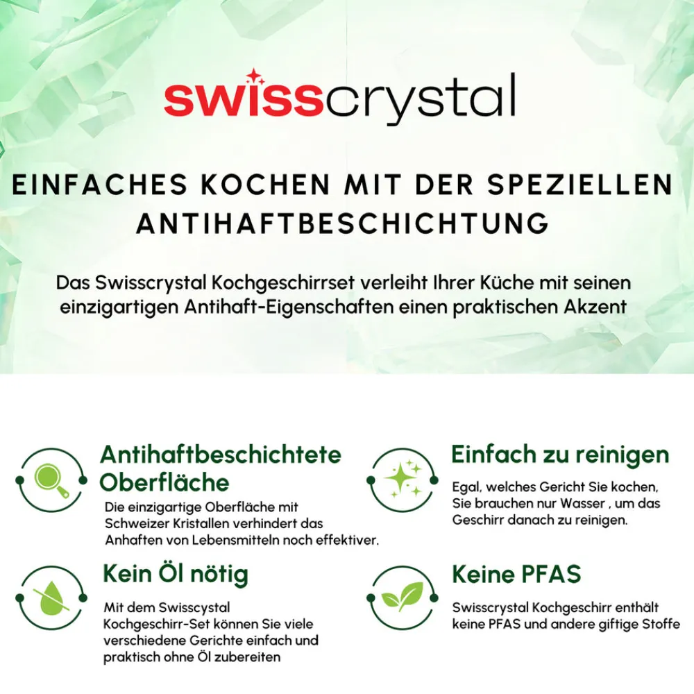 Karaca Swiss Crystal Almond Cream Induktionsfähiges 7-teiliges Töpfe-Set Creme01 Best