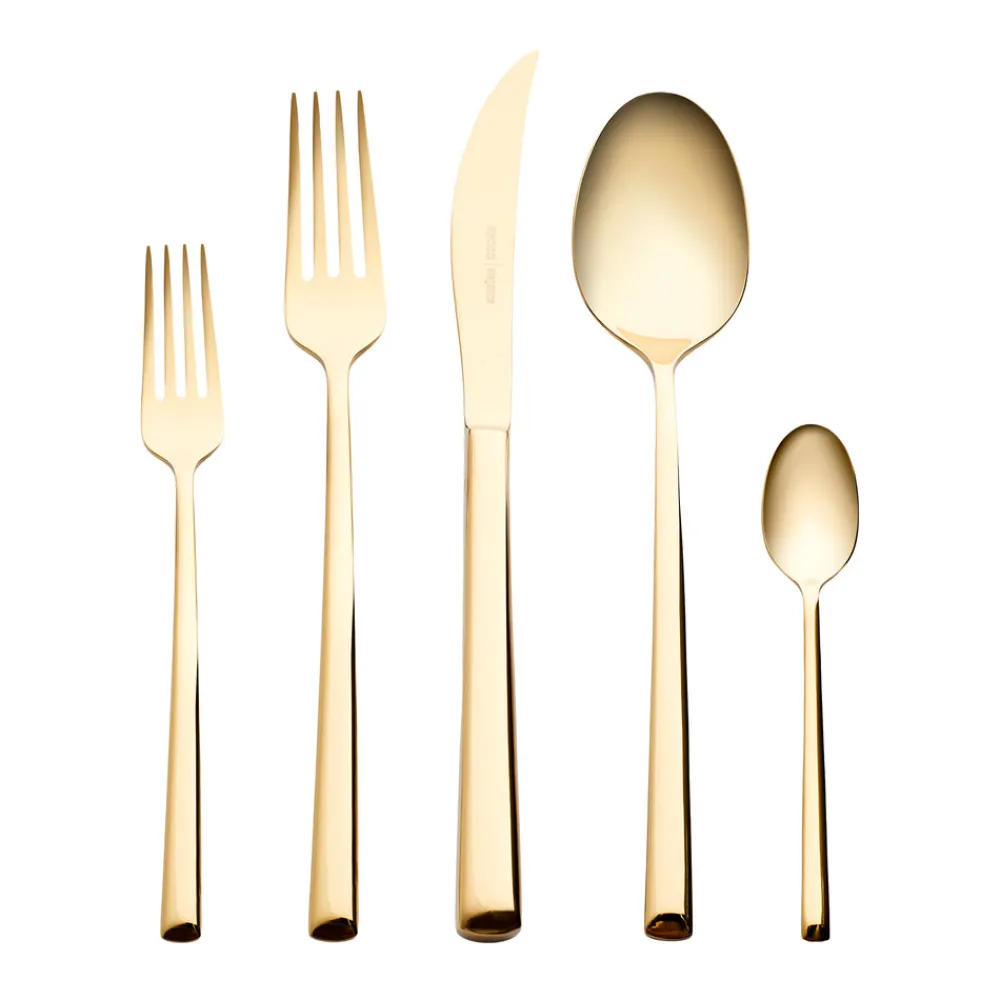 Karaca Tivoli Shiny Gold 6-Personen 30-teiliges Besteckset Outlet