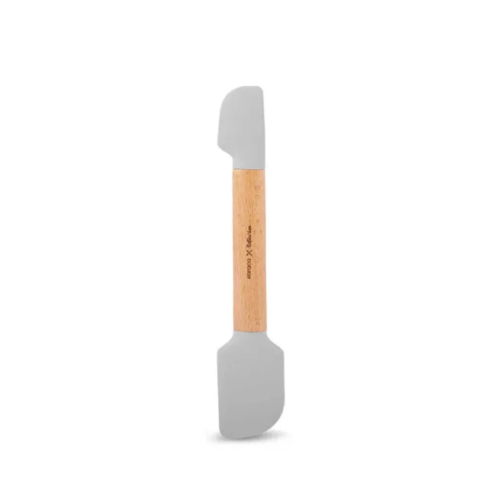 Karaca X Refika Beidseitiger Holzspatel Grau02 Discount