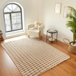 Karaca Kaschmir Teppich 7/24 Cosy Premium Bubble Beige 120x180 cm Beıge01 Clearance