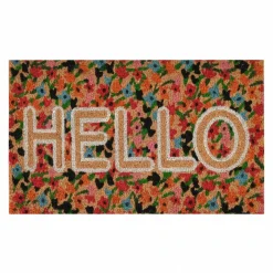 Karaca Kaschmir Teppich Bunte Blumen Hallo Coco Fußmatte 45x75 cm Discount