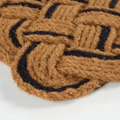 Karaca Kaschmir Teppich Geflochten Schwarz Natur Coco Fußmatte 45x75 cm Outlet