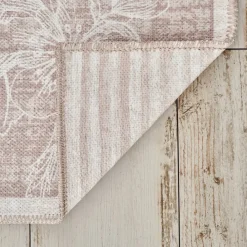 Karaca Kasmir Hali Dekorative Kunst Trend Kamelie Doppelseitiger Teppich 120x180 cm Beıge01 Hot