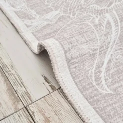 Karaca Kasmir Hali Dekorative Kunst Trend Kamelie Doppelseitiger Teppich 120x180 cm Beıge01 Hot