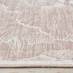 Karaca Kasmir Hali Dekorative Kunst Trend Kamelie Doppelseitiger Teppich 120x180 cm Beıge01 Hot