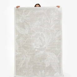 Karaca Kasmir Hali Dekorative Kunst Trend Kamelie Doppelseitiger Teppich 160x230 cm Beıge01 Best