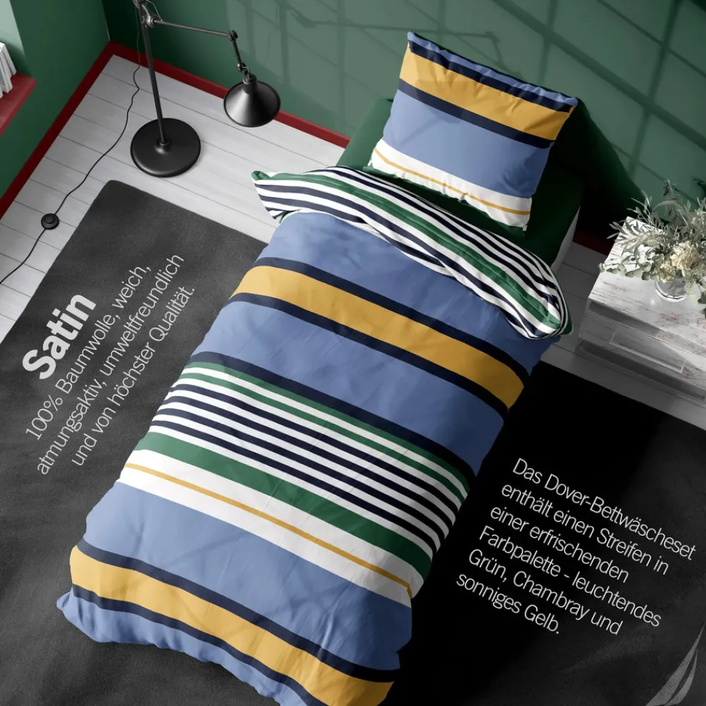 Karaca Nautica Home Dover Bettwäsche Set Satın 155X220 + 80X80 Sale