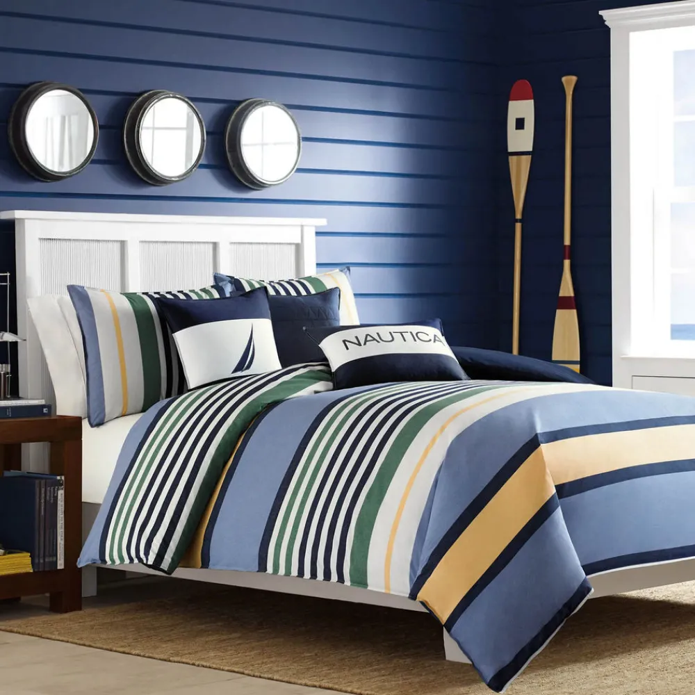 Karaca Nautica Home Dover Bettwäsche Set Satın 155X220 + 80X80 Sale
