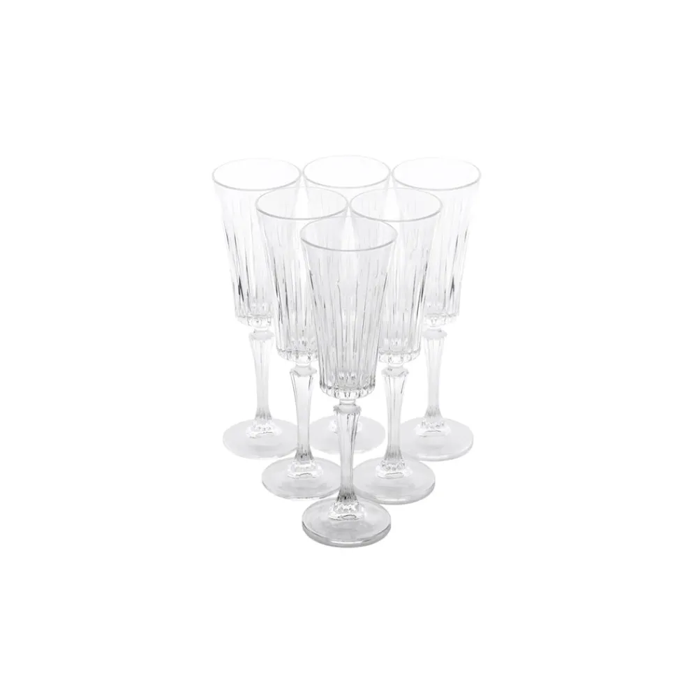 Karaca Rcr Timeless 6 Stück Champagnerglasset 210 ml Weıß01 Sale